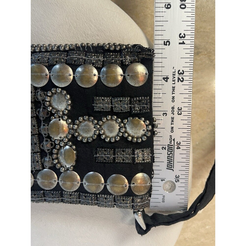 Y2K Express Boho Metal Beaded & Stud Moroccan Vintage Festival Wristlet Clutch - Picture 15 of 15